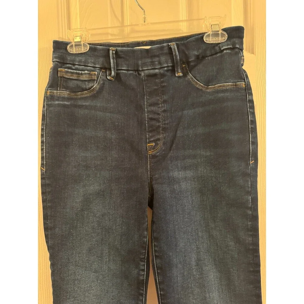 Good American Good Legs Straight Pull-On High Rise Jeans Sz 3 Indigo Wash 27.5" - Picture 9 of 12